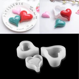 3D Love Heart Shape Silicone Molds Cake Pudding Decoration Epoxy Resin Molds For DIY Jewelry Making Resin Crafts Accessories