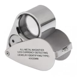 40X 25mm All Metal Jeweler LED Lens Jewelery Loupe LED Currency Detecting/Jewelry Identifying Type