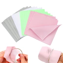 20/40pcs Silver Polish Polishing Cloth Cleaning Anti Tarnish Reusable Soft Clean Wipe Wiping Cloth For Silver Gold Jewelry Tool