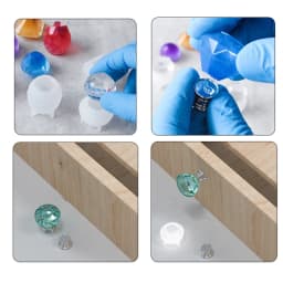 DIY 3D Dresser Knob Resin Mold Handles Silicone Resin Casting Mold Drawer Kitchen Cabinet Door Hardware with Accessories