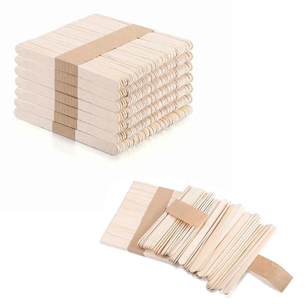 50-150pcs 11cm Wooden Coffee Tea Ice Cream Popsicle Sticks Beverage Stir Stirrers for DIY Jewely Making UV Resin Sticks Tools