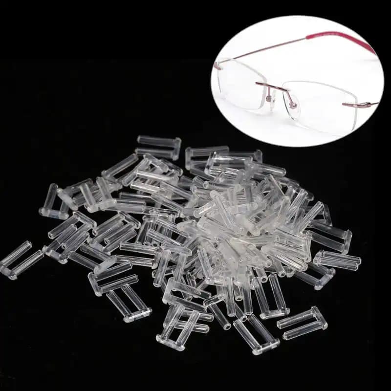100Pcs/Bag 3 Types Plastic Compression Sleeves Plastic Plug for Rimless Glasses Accessories Repair Tools 1.4/1.5/1.6mm