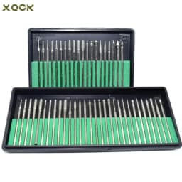 1 Box Diamond Grinding Head Stone Jade Carving Engraving Burrs 2.35mm Shank Polishing Bit Accessories Jewelry Tools