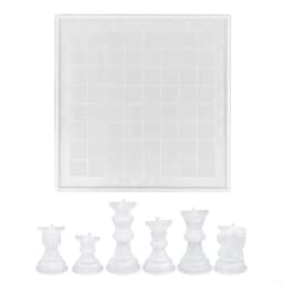 R7UF 3D International Chess Piece Mold Jewelry Resin Casing Mold Chess Shaped Chocolates Candy Baking Tools Easy to Use
