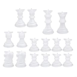 R7UF 3D International Chess Piece Mold Jewelry Resin Casing Mold Chess Shaped Chocolates Candy Baking Tools Easy to Use