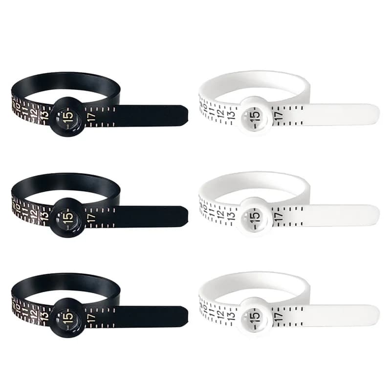 10pcs Professional Ring Size Measurement Tool Magnifying Glass Ring Measuring Tape Ring Sizers Fashion Jewelry Measuring Tools
