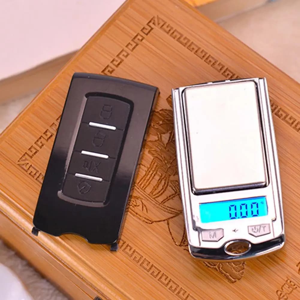 Electronic Scale Lightweight Car Key Shape Metal Accurate Digital Pocket Scale for Food