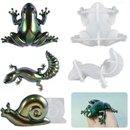 for Frog Snail Animal Crafts Silicone Mold Epoxy Jewelry Mold Resin Casting Pendant Mold Suitable for Diy Crafts F0S4