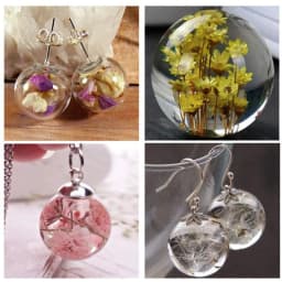 Flat Mouth Spherical Ball Pendant Silicone Mold Necklace Jewelry Pendant Resin Mold for DIY Epoxy Resin Jewelry Making Supplies