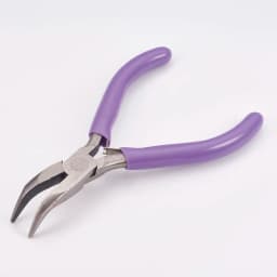 Pandahall Carbon Steel Jewelry Pliers Bent Nose Pliers Polishing Jewelry Making Tools 12x7.2x0.9cm