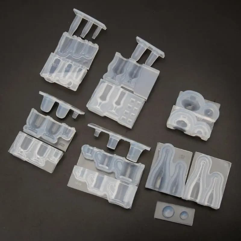 1 Set Real Mini Milk Bottle Goblet Cup Silicone Mold Epoxy Resin Molds Jewelry Tools