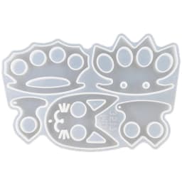 Self-Defense Finger Keychain Mold Epoxy Resin Mold Anti-Wolf Knuckles Keyring Resin Silicone Mould Jewelry Tool Handmade
