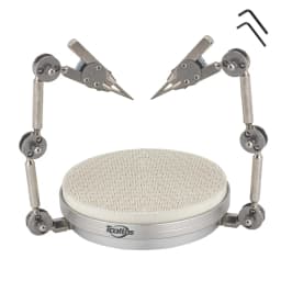 Adjustable Welding Stand with Dual Flexible Arms and Anti-Slip Base for Precision Electronics Repair, Jewelry Crafting