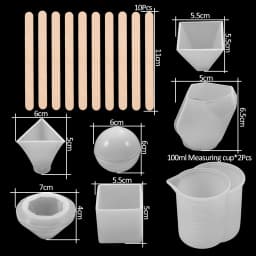 20 Styles Jewelry Epoxy Resin Molds Kit Silicone Mold UV Casting Tools Resin Jewelry Casting Molds for DIY Crafts Jewelry Making