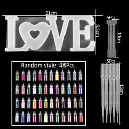 20 Styles Jewelry Epoxy Resin Molds Kit Silicone Mold UV Casting Tools Resin Jewelry Casting Molds for DIY Crafts Jewelry Making