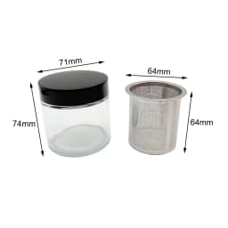 Diamond Cleaning Jar with Stainless Steel Sieve Jewellery Washing Cup Glass Gemstone Washer Ring Necklace Cleaner Jewelry Tools