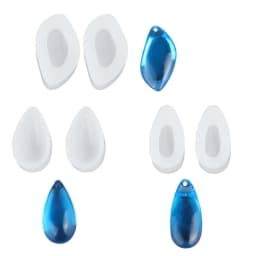 6Pieces Pendant Casting Silicon Mold Teardrop Resin Mould Silicone with Hole Mould DIY Resin Pendant Jewelry Making Y08E