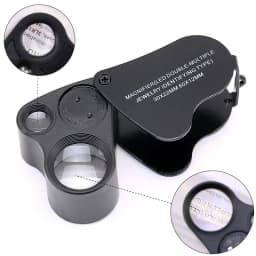 30X 60X Illuminated Jewelers Eye Loupe Magnifier Foldable Jewelry Magnifier With LED Light For Gems, Jewelry, Coins, Stamps