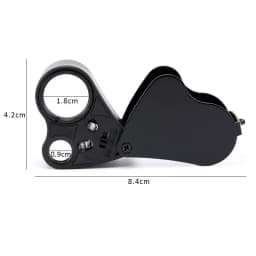 30X 60X Illuminated Jewelers Eye Loupe Magnifier Foldable Jewelry Magnifier With LED Light For Gems, Jewelry, Coins, Stamps