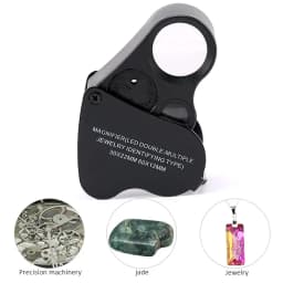 30X 60X Illuminated Jewelers Eye Loupe Magnifier Foldable Jewelry Magnifier With LED Light For Gems, Jewelry, Coins, Stamps