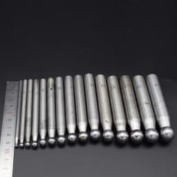15pcs Steel Dapping Punches Jewelers Metalworking Shaping Forming Chasing Tools