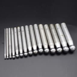 15pcs Steel Dapping Punches Jewelers Metalworking Shaping Forming Chasing Tools