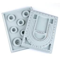 2Pcs Gray Flock Beads Tray Design Boards DIY Beading Bracelet Tools Jewelry Storage Box Tray Diy Jewelry Making