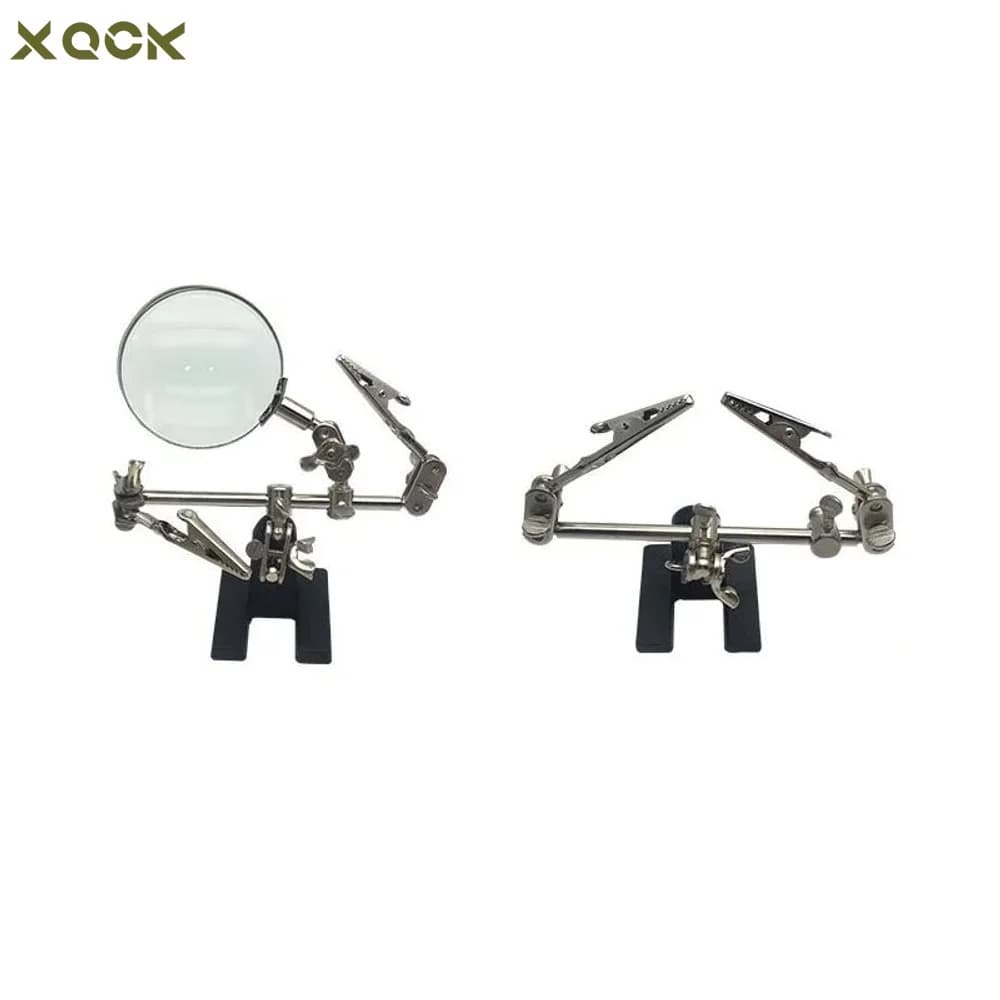 Welding Auxiliary Clip with 2.5X Magnifying Glass 360 Degree Rotating Helping Third Hand Tool Soldering Stand Jewelry Tools