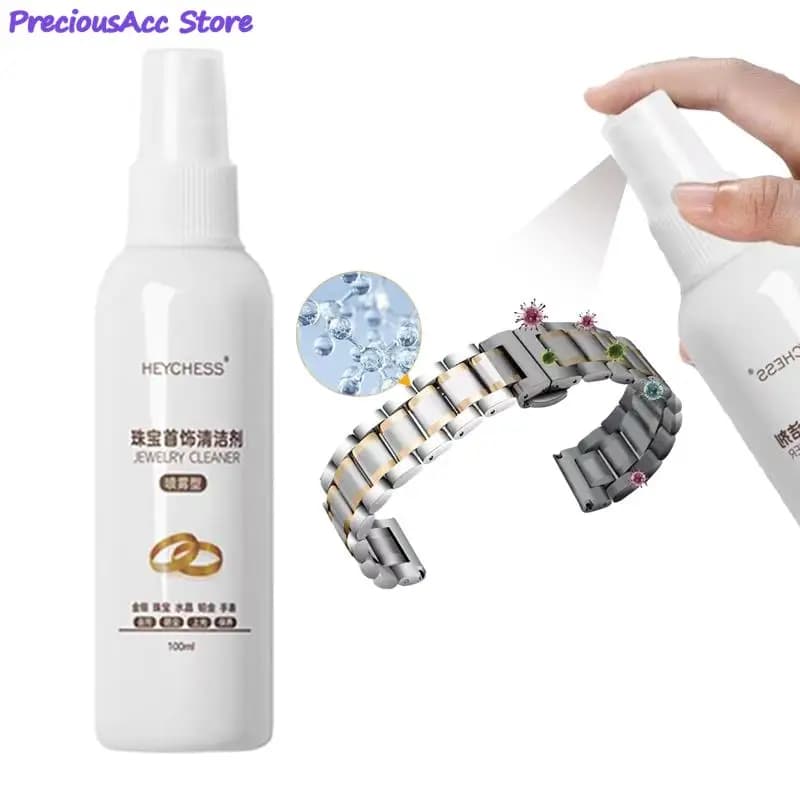 100ML Jewelry Cleaner Gold Watch Diamond Ring Polishing Cleaning Spray Polishing Cleaning Tools Jewelry Clean Liquid
