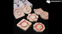 1Pcs Natural Wooden Jewelry Design Board Flocked Bead Board Jewelry Measuring Tools DIY Handmade Bracelet Necklace Organizer