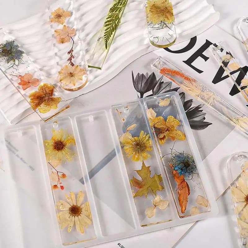4/5 Cavities Bookmark Silicone Mold Epoxy Resin Casting Mould For DIY Crystal Epoxy Resin Book Decoration Crafts Accessories