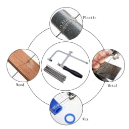 PHYHOO Jewelers Saw Frame Adjustable with 12 Blades Professional Jewelry Making Kit for Precision Cutting