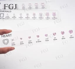 Hot Sale Jewelry Tool for Cubic Zirconia Customize Comparison Chart Diamond Carat Set & Ring Size Measuring