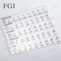 Hot Sale Jewelry Tool for Cubic Zirconia Customize Comparison Chart Diamond Carat Set & Ring Size Measuring