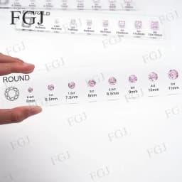 Hot Sale Jewelry Tool for Cubic Zirconia Customize Comparison Chart Diamond Carat Set & Ring Size Measuring