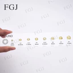 Hot Sale Jewelry Tool for Cubic Zirconia Customize Comparison Chart Diamond Carat Set & Ring Size Measuring