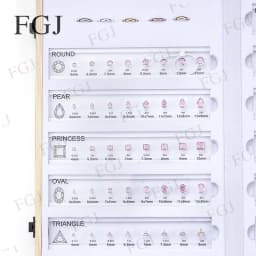 Hot Sale Jewelry Tool for Cubic Zirconia Customize Comparison Chart Diamond Carat Set & Ring Size Measuring
