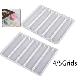 4/5 Cavities Bookmark Silicone Mold Epoxy Resin Casting Mould For DIY Crystal Epoxy Resin Book Decoration Crafts Accessories