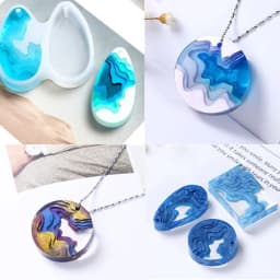 Island Mountain Pendant Silicone Molds Epoxy Resin Mold Waterdrop Casting Mould for DIY Craft Jewelry Making Resin Pendants Tool