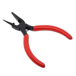 DoreenBeads Round Nose and Concave Pliers Beading Red Color DIY Making Jewelry Tool 12.5cm, sold per packet of 1