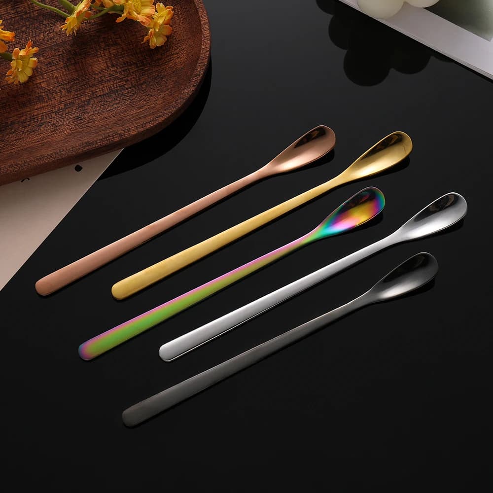2pcs Stainless Steel Craft Spoon for Extracting Craft Mica Powder Pigment Sequin DIY Resin Casting Molds Jewelry Casting Tools