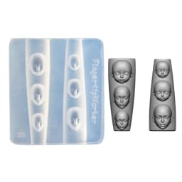 DIY Cute Small Doll Face Shaped Manicure Patterns Mould Handmade Women Nail Decoration Silicone Mold Nail Art Template Tool