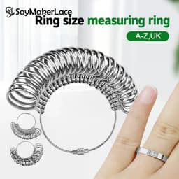 1Set Metal Ring Gauges Sizer Meter Hand Loop Jewellery Measuring Ring Tool Finger Ruler Measurement Finger Circumference UK Size