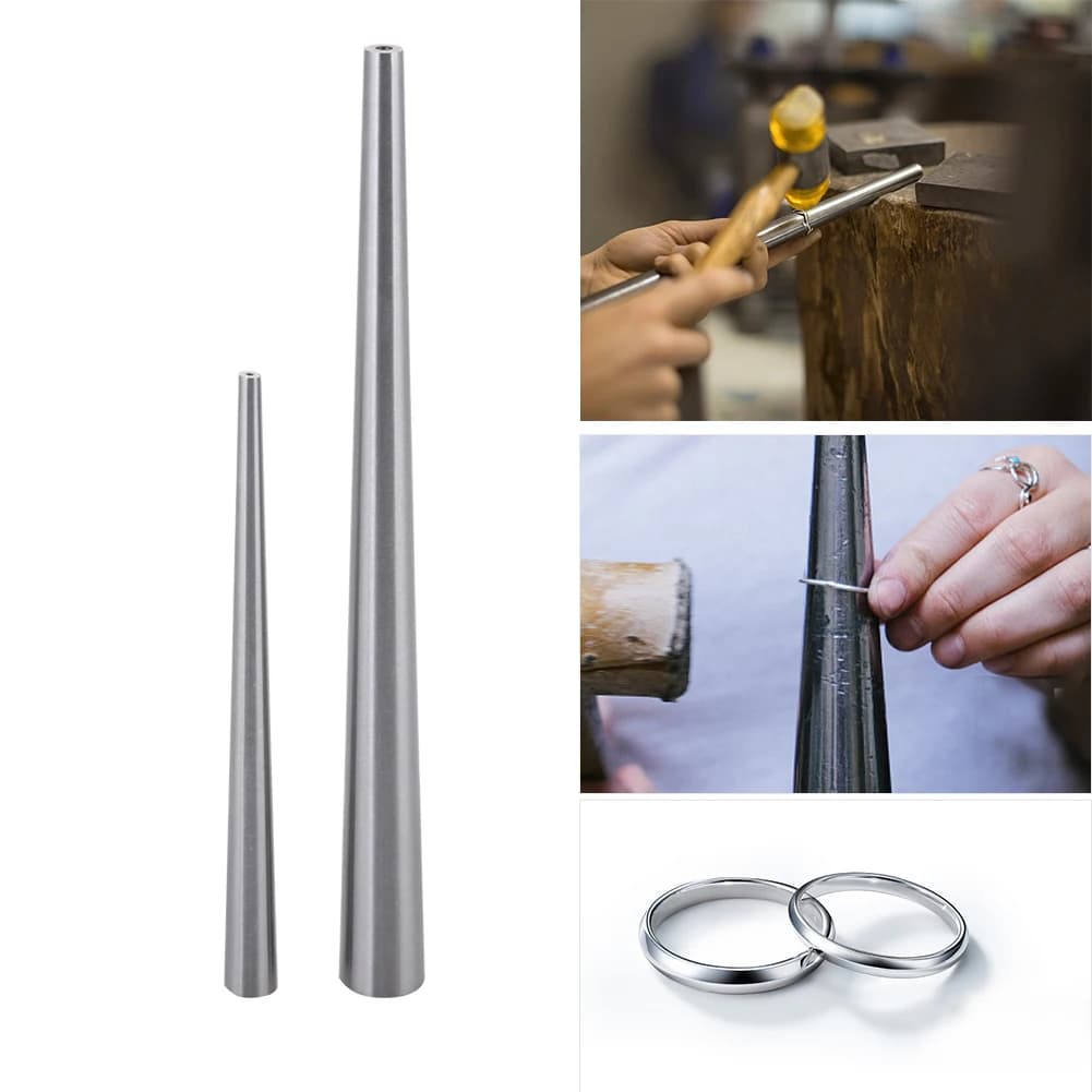 1Pc Stainless Steel Ring Enlarger Stick Mandrel Sizer Tool Equipment Jewelry Making Gold Silver Ring Forming Tool for Jeweler