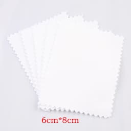 50Pcs/Lot Jewelry Polishing Cloth Silver Color Cleaning Polishing Cloth Soft Clean Wipe Wiping Cloth For Silver Gold Jewelry Too