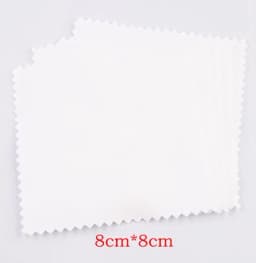 50Pcs/Lot Jewelry Polishing Cloth Silver Color Cleaning Polishing Cloth Soft Clean Wipe Wiping Cloth For Silver Gold Jewelry Too