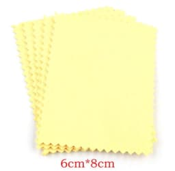 50Pcs/Lot Jewelry Polishing Cloth Silver Color Cleaning Polishing Cloth Soft Clean Wipe Wiping Cloth For Silver Gold Jewelry Too
