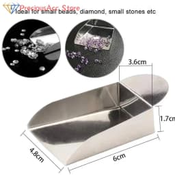 16cm Professional Diamond Tweezers With Scoops Shovels For Gem Beads Jewelry Tool