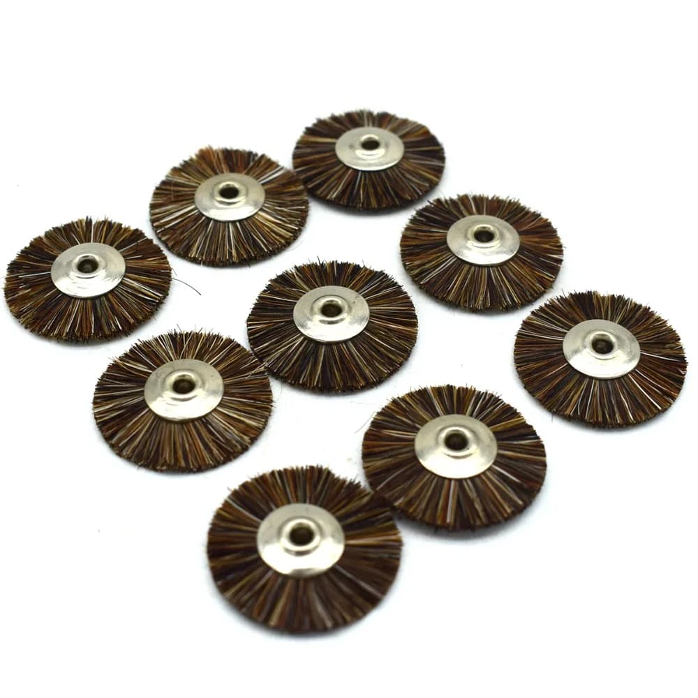 50pcs 22mm Soft Hair Wheel Brush Jewelry Abrasive Brushes For Drill Rotary Grinding Tools Dremel Accessories