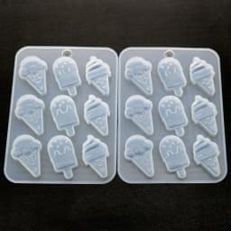 Simulated Food Resin Mold Ice Cream Cones Popsicle Food Keychain Pendant Silicone Resin Mold Jewelry Making Tools R3MC